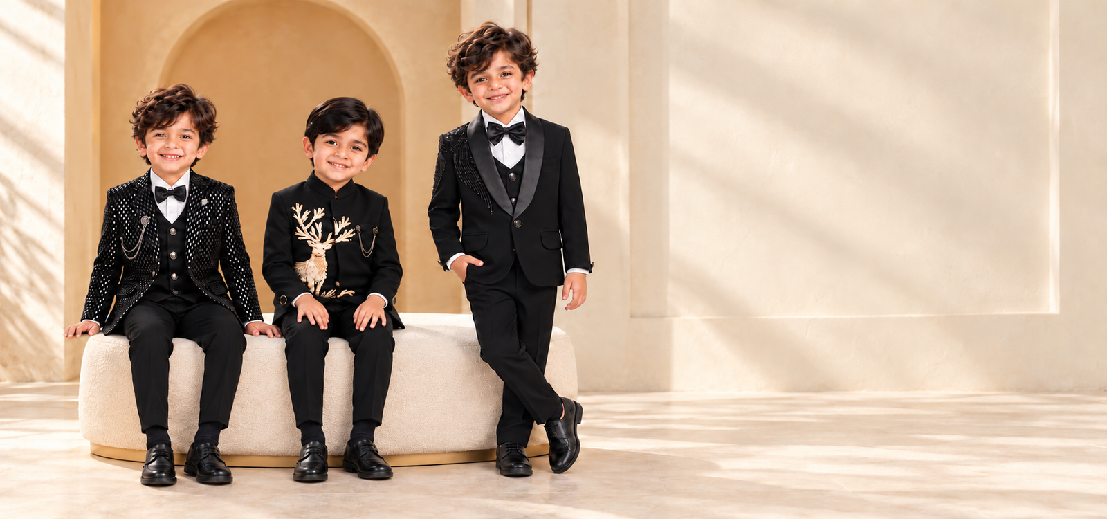 Coordinated boys formalwear collection